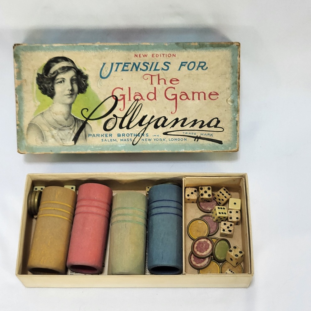 Vintage 1915 Parker Brothers Pollyanna The Glad Game Utensils & Pieces Set